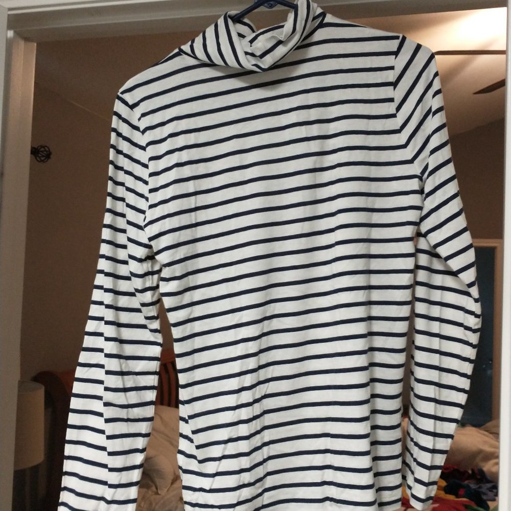 J. Crew new with tags white and black turtleneck